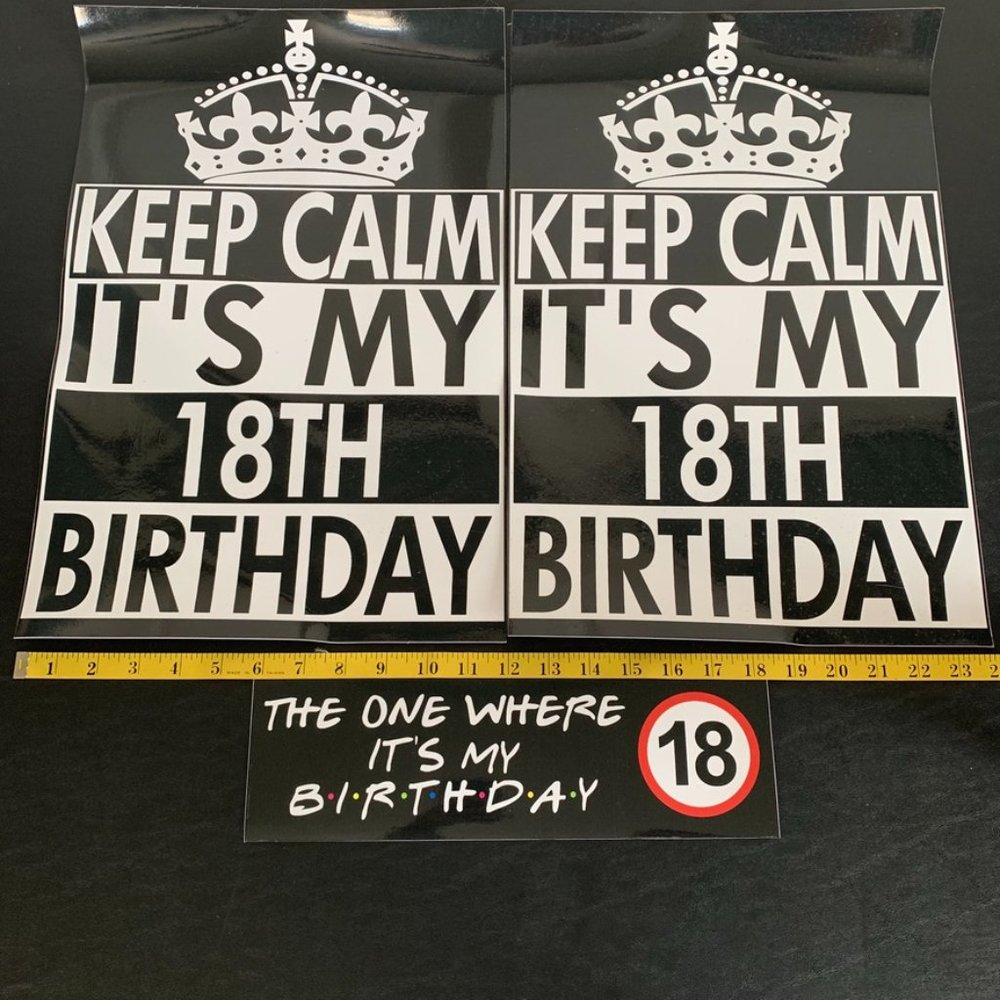 Magnetic Birthday Signs For Car 18 18th - Picture 3 of 3